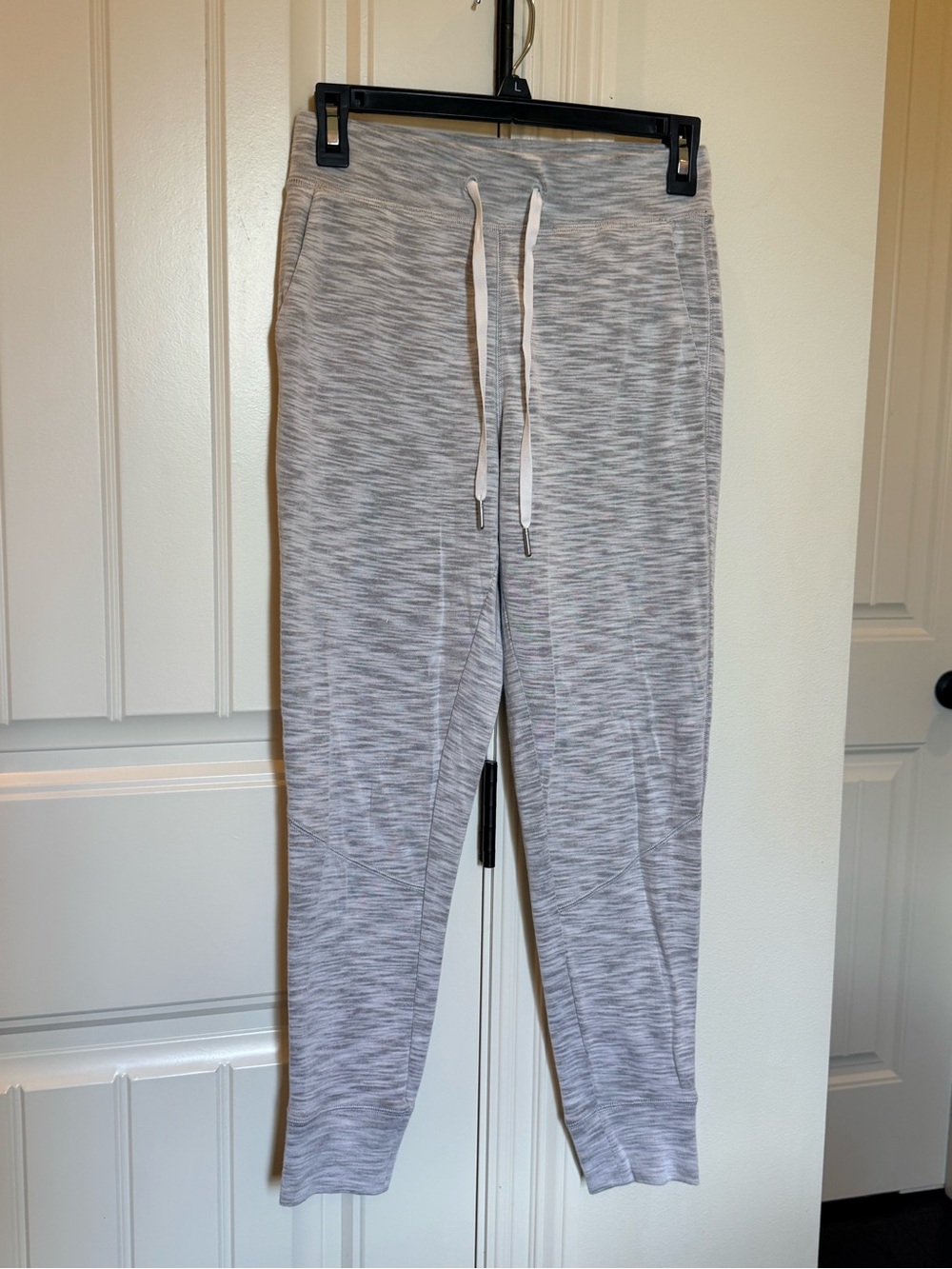 lululemon athletica soft jersey Heathered Light Gray Drawstring Joggers